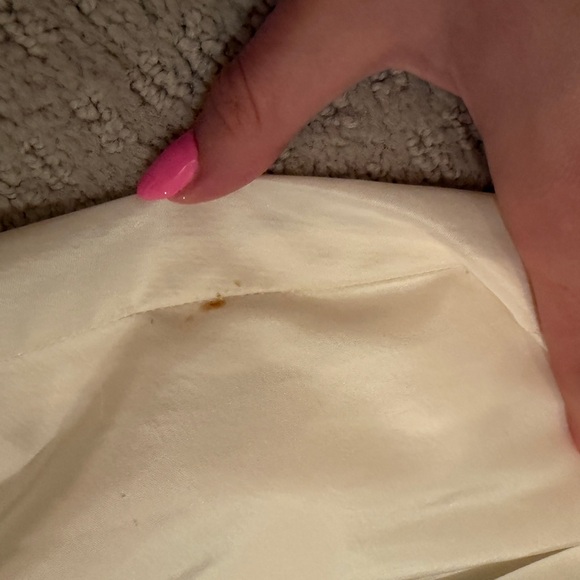 Monique Lhuillier White and Blue Floarl Dress - Picture 6 of 7